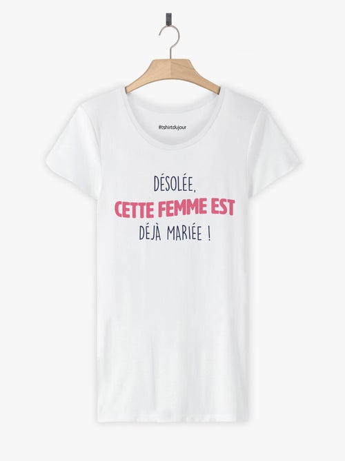 T-shirt Dames - CETTE Dames EST DÉJÀ MARIÉE - Kiabi T-shirt Dames - CETTE Dames EST DÉJÀ MARIÉE - Kiabi