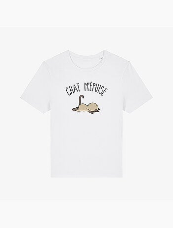 T-shirt dames - chat m'epuise