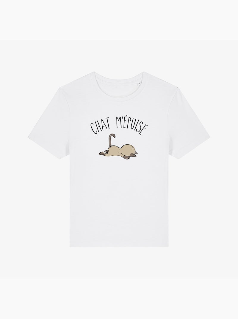 T-shirt Dames - CHAT M'EPUISE Wit - Kiabi