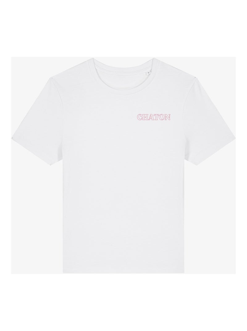 T-shirt Dames - CHATON CŒUR Wit - Kiabi