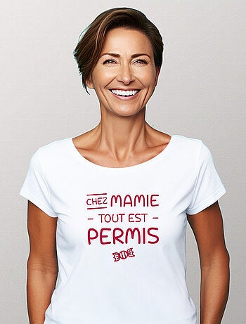 T-shirt dames - chez mamie tout est permis