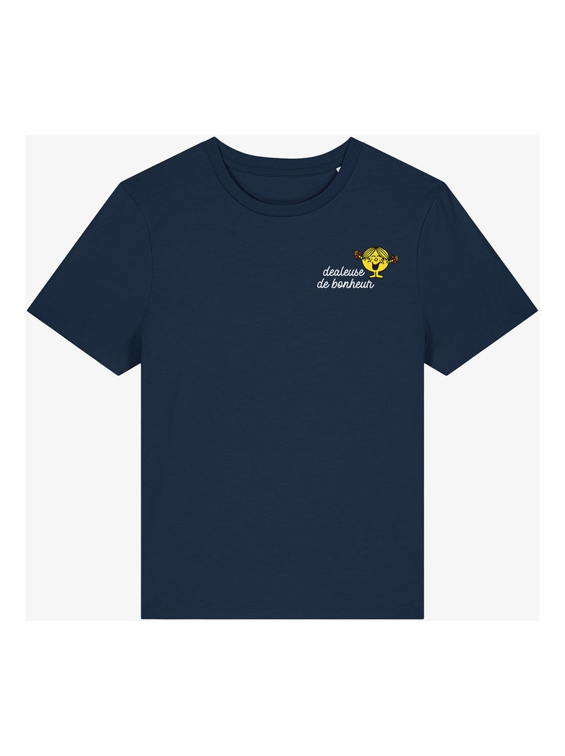 T-shirt Dames - DEALEUSE DE BONHEUR COEUR Marineblauw - Kiabi