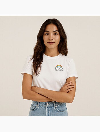 T-shirt Dames - DONT CARE CŒUR