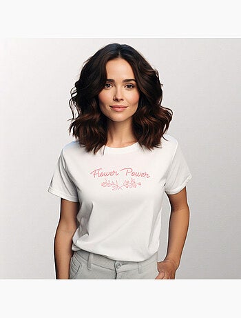 T-shirt Dames - FLOWER-POWER