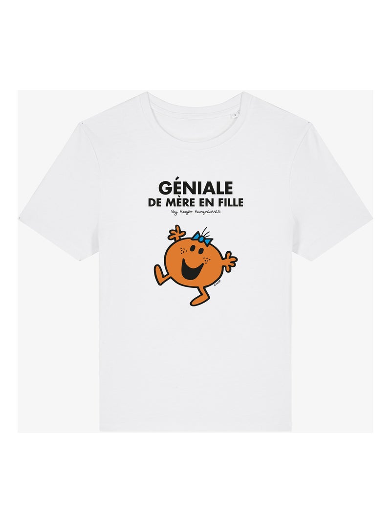 T-shirt Dames - GÉNIALE DE MÈRE EN FILLE Wit - Kiabi