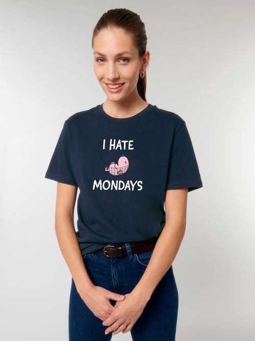 T-shirt Dames - I HATE MONDAYS - Kiabi