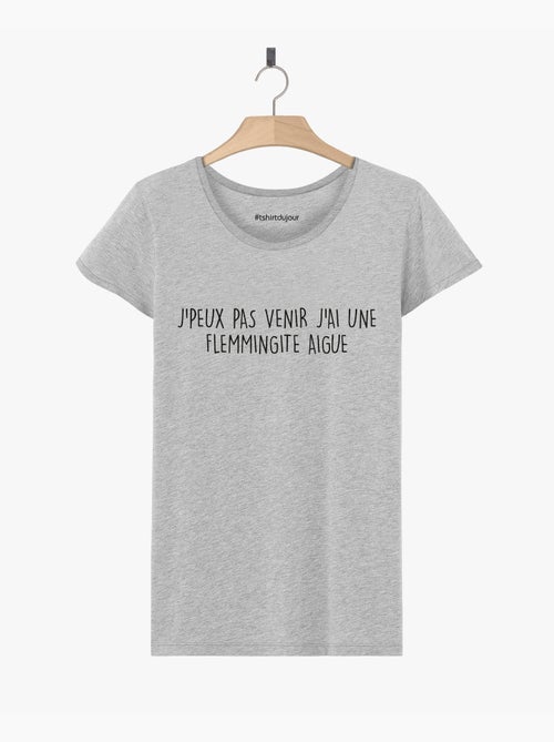 T-shirt Dames - J'AI UNE FLEMMINGITE AIGUE - Kiabi