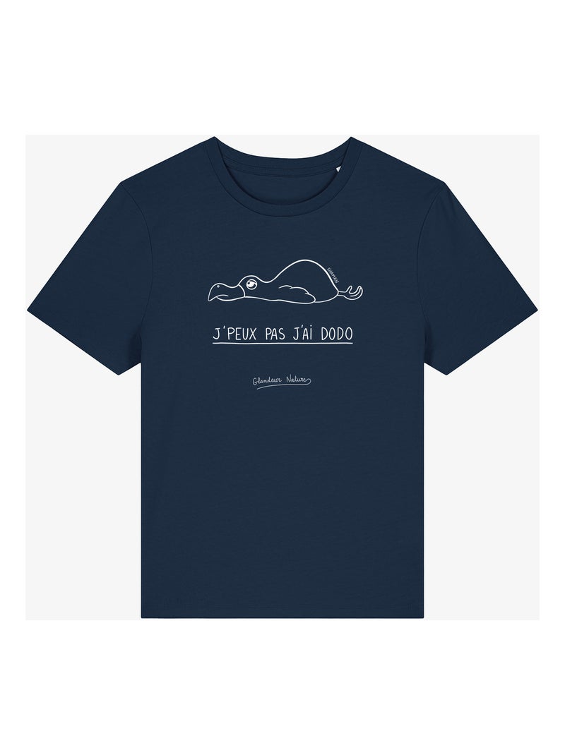 T-shirt Dames - JE PEUX PAS J AI DODO Marineblauw - Kiabi