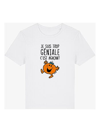T-shirt Dames - JE SUIS TROP GÉNIALE C'EST AGAÇANT