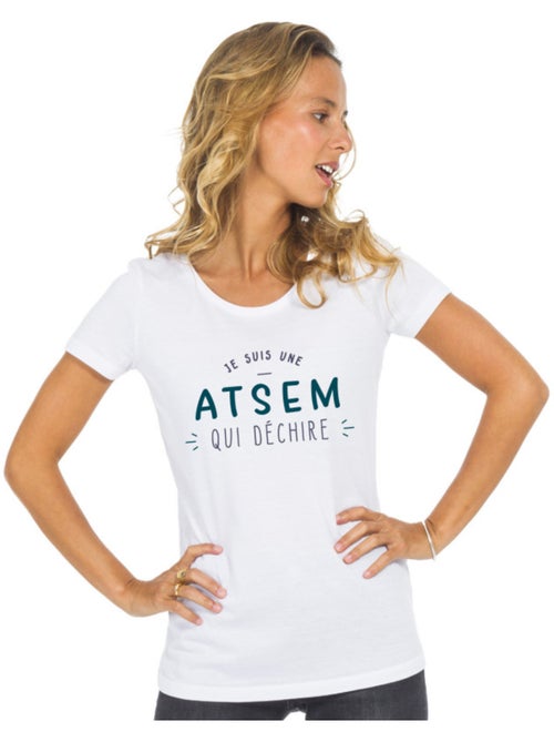 T-shirt Dames - JE SUIS UNE ATSEM QUI DÉCHIRE - Kiabi T-shirt Dames - JE SUIS UNE ATSEM QUI DÉCHIRE - Kiabi