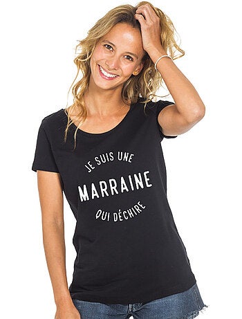 T-shirt dames - je suis une marraine qui déchire 2 mpt