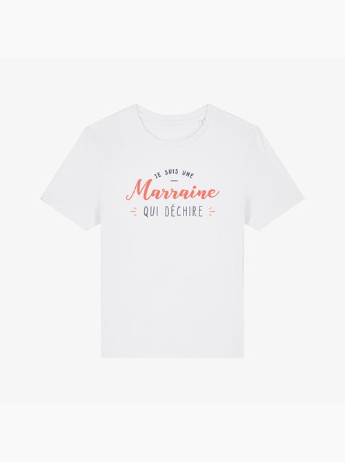 T-shirt Dames - JE SUIS UNE MARRAINE QUI DÉCHIRE - Kiabi