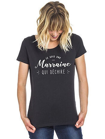 T-shirt dames - je suis une marraine qui déchire