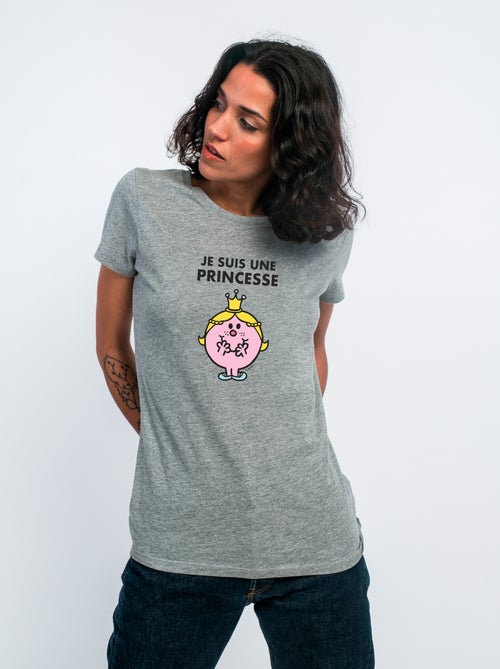 T-shirt Dames - JE SUIS UNE PRINCESSE FACE - Kiabi
