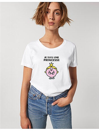 T-shirt Dames - JE SUIS UNE PRINCESSE FACE