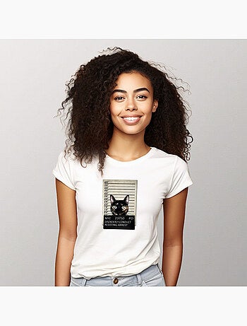 T-shirt Dames - KITTY MUGSHOT