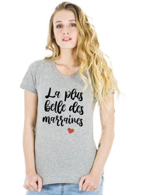 T-shirt Dames - LA PLUS BELLE DES MARRAINES - Kiabi T-shirt Dames - LA PLUS BELLE DES MARRAINES - Kiabi