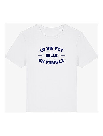 T-shirt dames - la vie est belle en famille 2 face