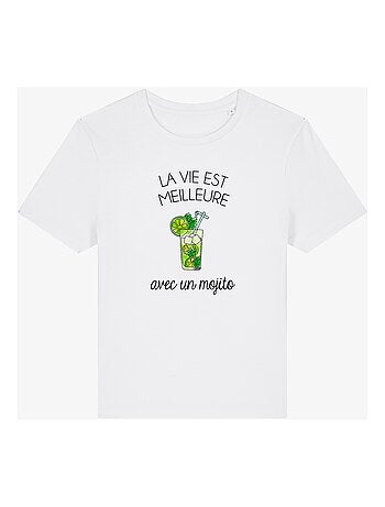T-shirt Dames - LA VIE EST MEILLEURE AVEC UN MOJITO