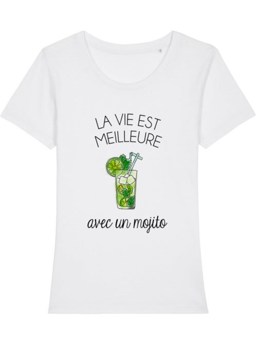T-shirt Dames - LA VIE EST MEILLEURE AVEC UN MOJITO - Kiabi T-shirt Dames - LA VIE EST MEILLEURE AVEC UN MOJITO - Kiabi