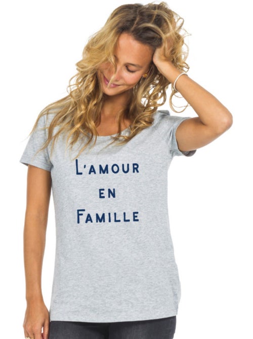 T-shirt Dames - L'AMOUR EN FAMILLE WAF - Kiabi