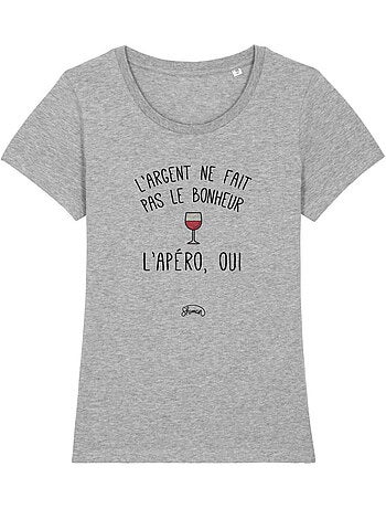 T-shirt dames - l'argent ne fait pas le bonheur, l'apéro oui