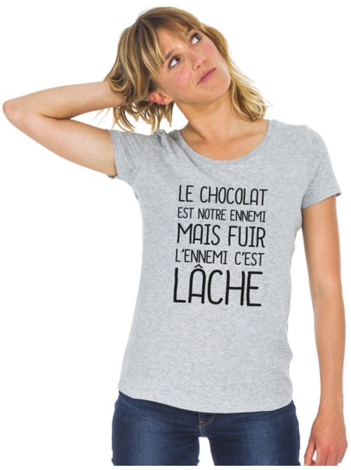 T-shirt Dames - LE CHOCOLAT EST NOTRE ENNEMI 2 - Kiabi T-shirt Dames - LE CHOCOLAT EST NOTRE ENNEMI 2 - Kiabi