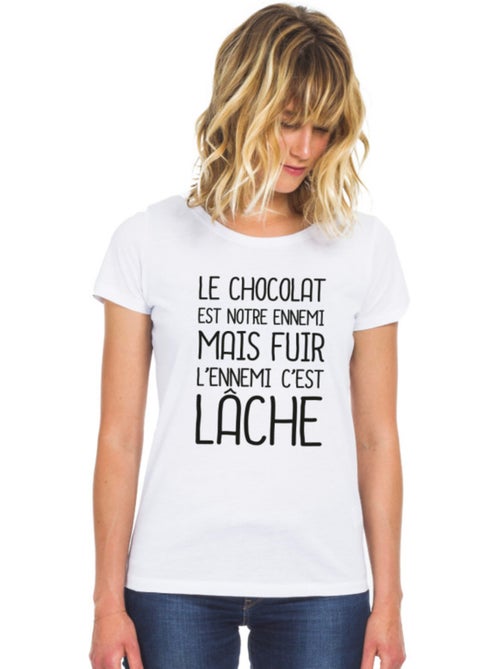 T-shirt Dames - LE CHOCOLAT EST NOTRE ENNEMI 2 - Kiabi T-shirt Dames - LE CHOCOLAT EST NOTRE ENNEMI 2 - Kiabi
