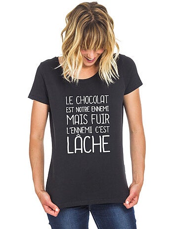 T-shirt Dames - LE CHOCOLAT EST NOTRE ENNEMI 2
