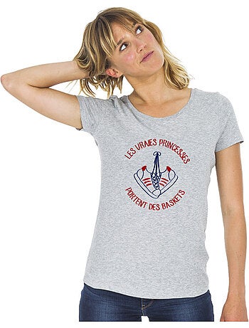 T-shirt Dames - LES VRAIES PRINCESSES PORTENT DES BASKETS