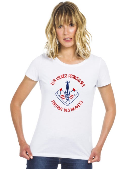 T-shirt Dames - LES VRAIES PRINCESSES PORTENT DES BASKETS - Kiabi T-shirt Dames - LES VRAIES PRINCESSES PORTENT DES BASKETS - Kiabi