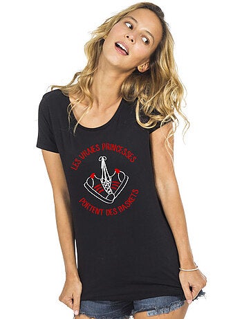 T-shirt Dames - LES VRAIES PRINCESSES PORTENT DES BASKETS