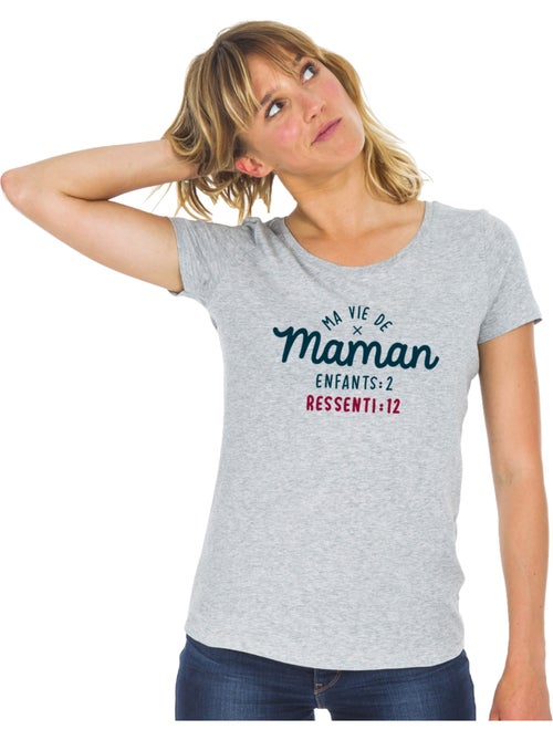 T-shirt Dames - MA VIE DE MAMAN : ENFANTS 2 RESSENTI 12 - Kiabi T-shirt Dames - MA VIE DE MAMAN : ENFANTS 2 RESSENTI 12 - Kiabi