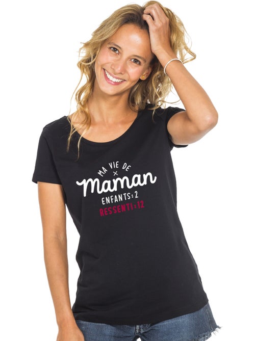 T-shirt Dames - MA VIE DE MAMAN : ENFANTS 2 RESSENTI 12 - Kiabi T-shirt Dames - MA VIE DE MAMAN : ENFANTS 2 RESSENTI 12 - Kiabi