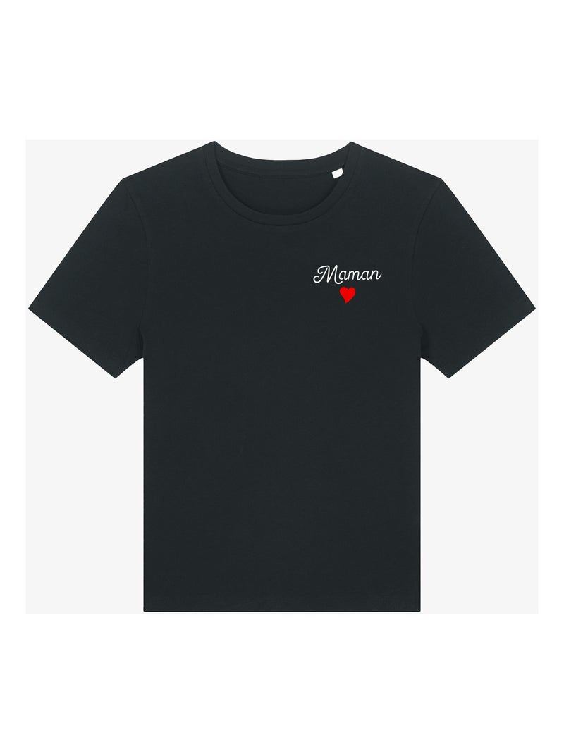 T-shirt Dames - MAMAN CŒUR Zwart - Kiabi
