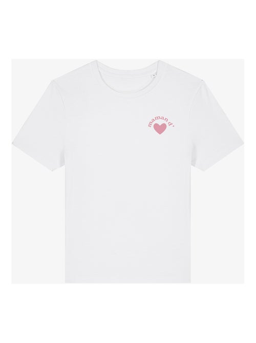 T-shirt Dames - MAMAN D'AMOUR CŒUR - Kiabi