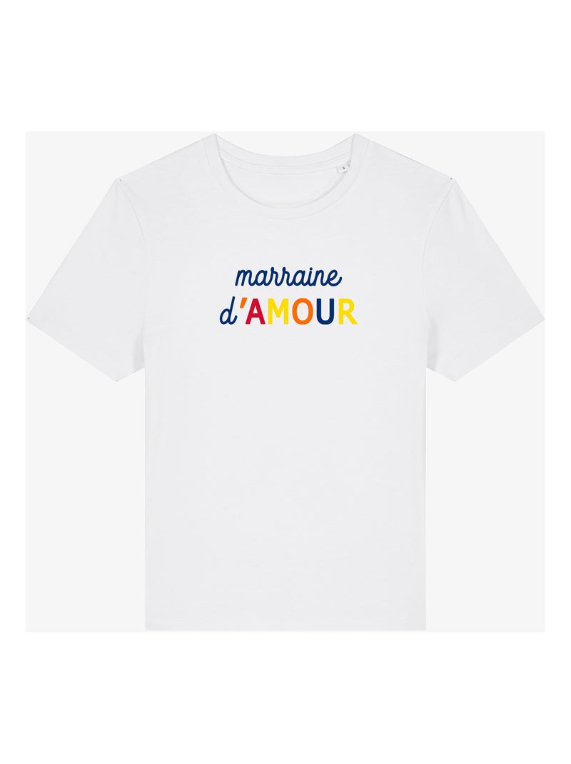 T-shirt Dames - MARRAINE D'AMOUR COLORÉE WAF Wit - Kiabi