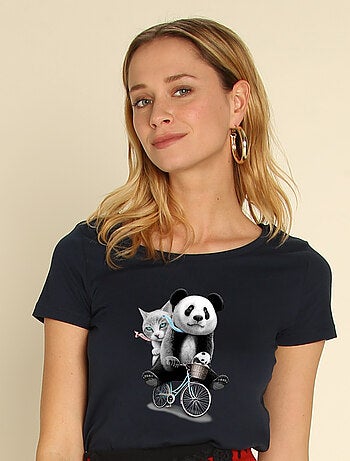 T-shirt Dames - PANDA BICYCLE