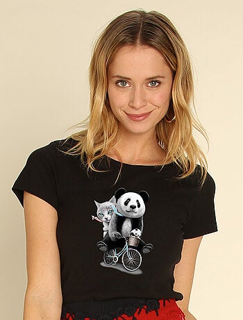 T-shirt Dames - PANDA BICYCLE