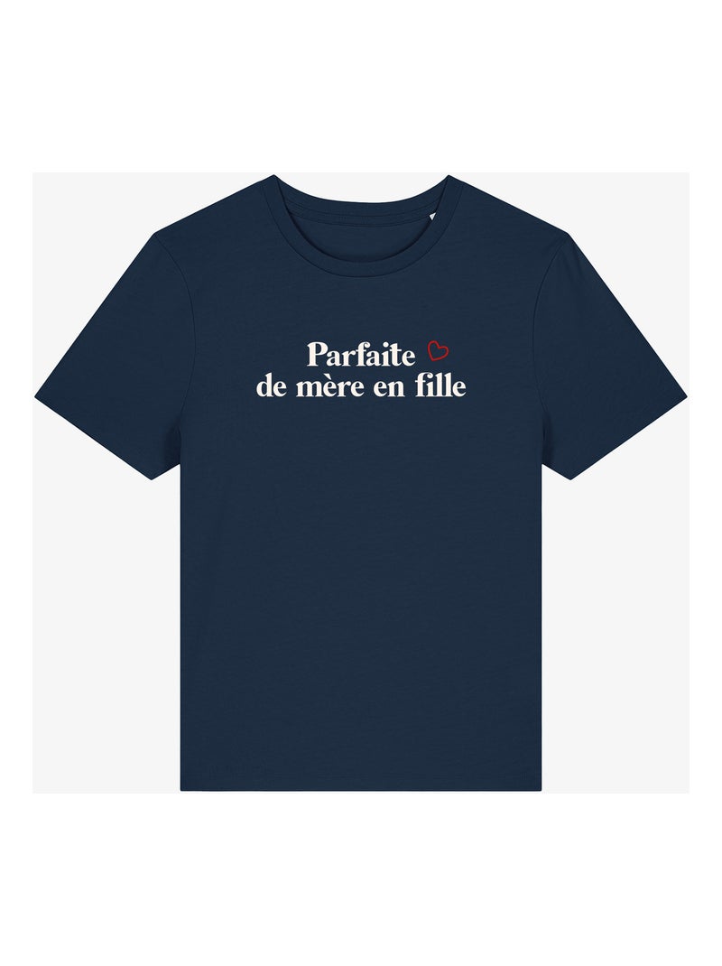 T-shirt Dames - PARFAITE DE MÈRE EN FILLE WAF Marineblauw - Kiabi