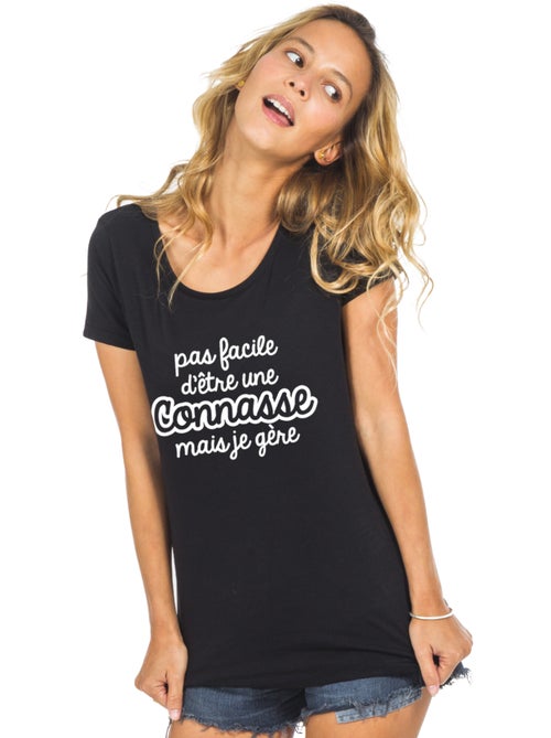T-shirt Dames - PAS FACILE D'ÊTRE UNE CONNASSE MAIS JE GÈRE - Kiabi T-shirt Dames - PAS FACILE D'ÊTRE UNE CONNASSE MAIS JE GÈRE - Kiabi