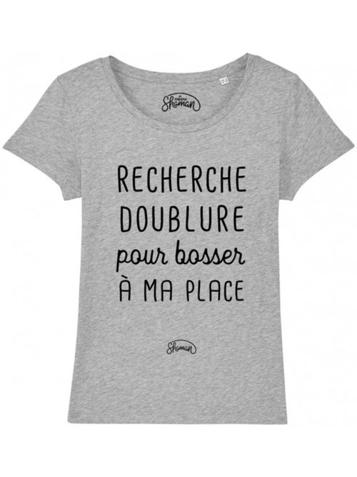 T-shirt Dames - RECHERCHE DOUBLURE POUR BOSSER A MA PLACE - Kiabi T-shirt Dames - RECHERCHE DOUBLURE POUR BOSSER A MA PLACE - Kiabi