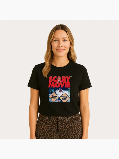 T-shirt Dames - SCARY MOVIE OFFICIAL SAFETY VS DEATH - Kiabi