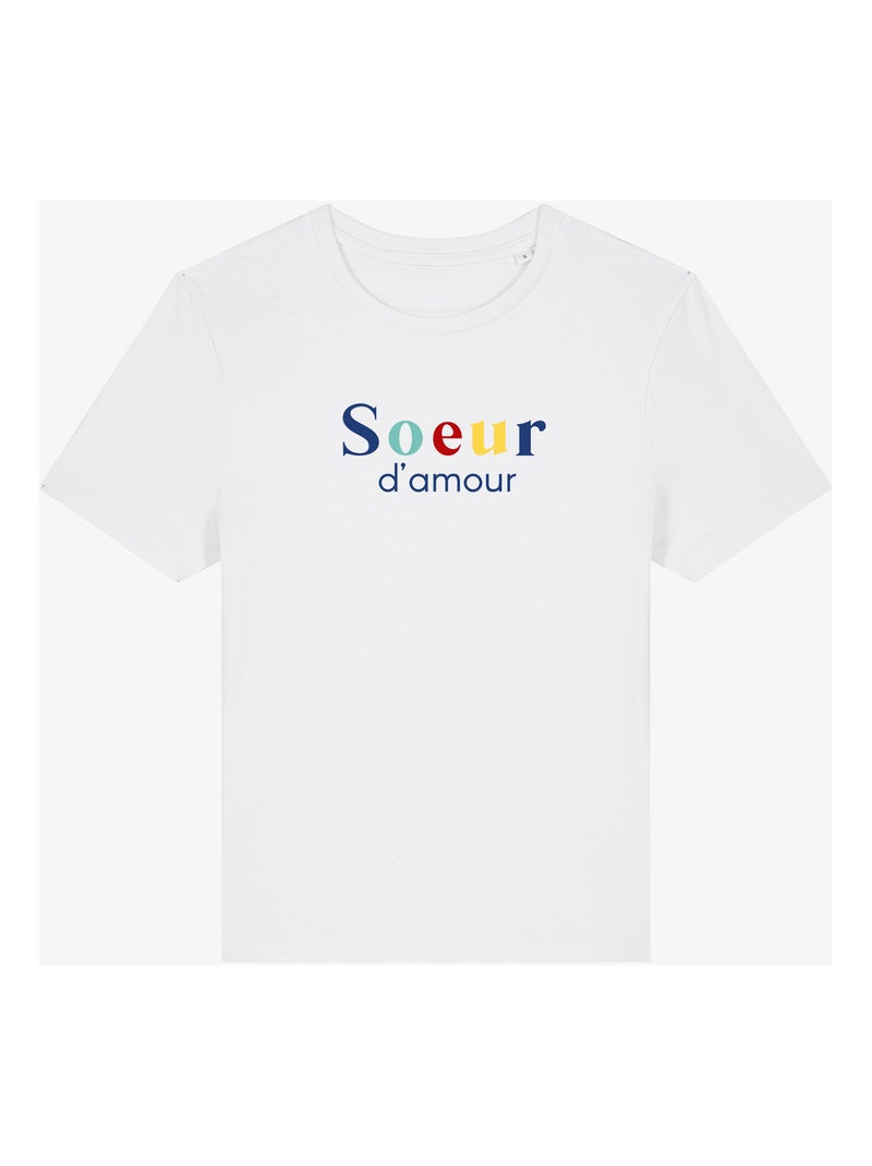 T-shirt Dames - SŒUR D'AMOUR Wit - Kiabi