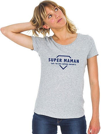 T-shirt Dames - SUPER MAMAN CAR J'AI DES SUPERS ENFANTS 2 WAF