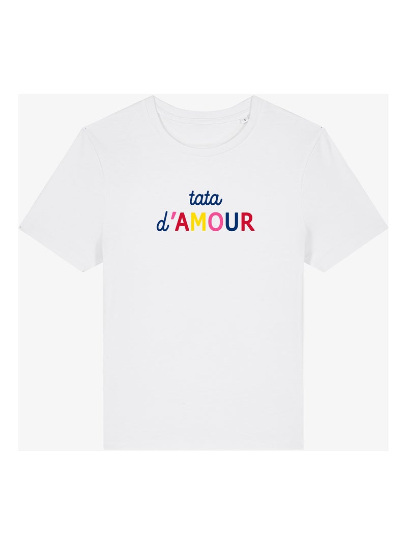 T-shirt Dames - TATA D'AMOUR COLORÉE WAF Wit - Kiabi