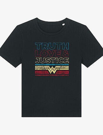 T-shirt Dames - TRUTH LOVE & JUSTICE WONDER WOMAN