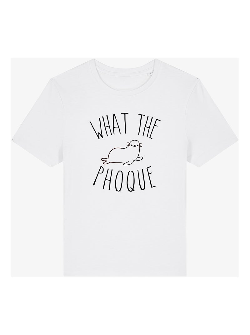 T-shirt Dames - WHAT THE PHOQUE Wit - Kiabi