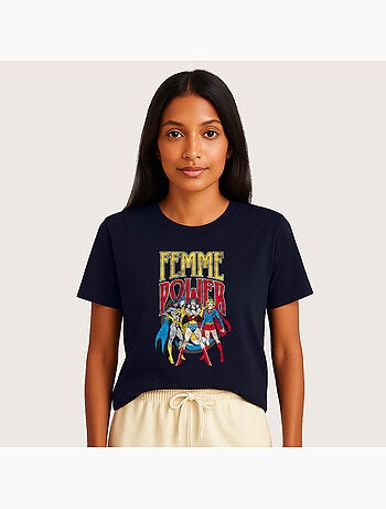 T-shirt Dames - WONDER WOMAN Dames POWER