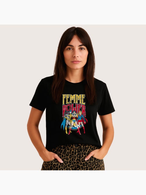 T-shirt Dames - WONDER WOMAN Dames POWER - Kiabi T-shirt Dames - WONDER WOMAN Dames POWER - Kiabi